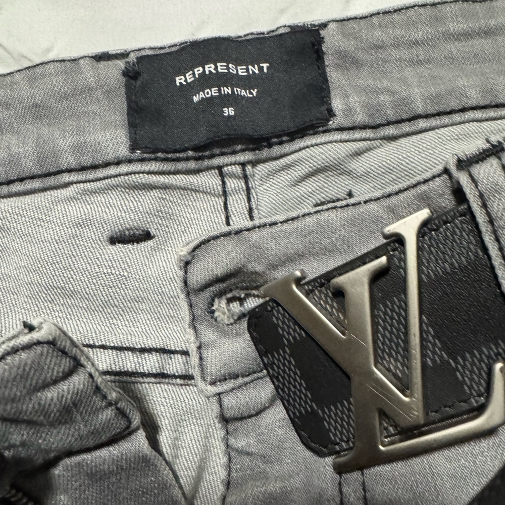 Represent Gray Denim Jeans